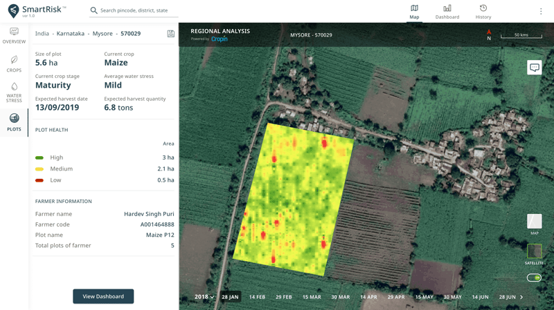 remote satellite farming individual plot map