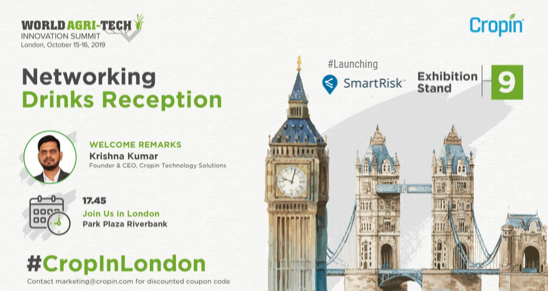 CropIn Showcases SmartRisk at the World Agri-Tech Summit 2019 in London
