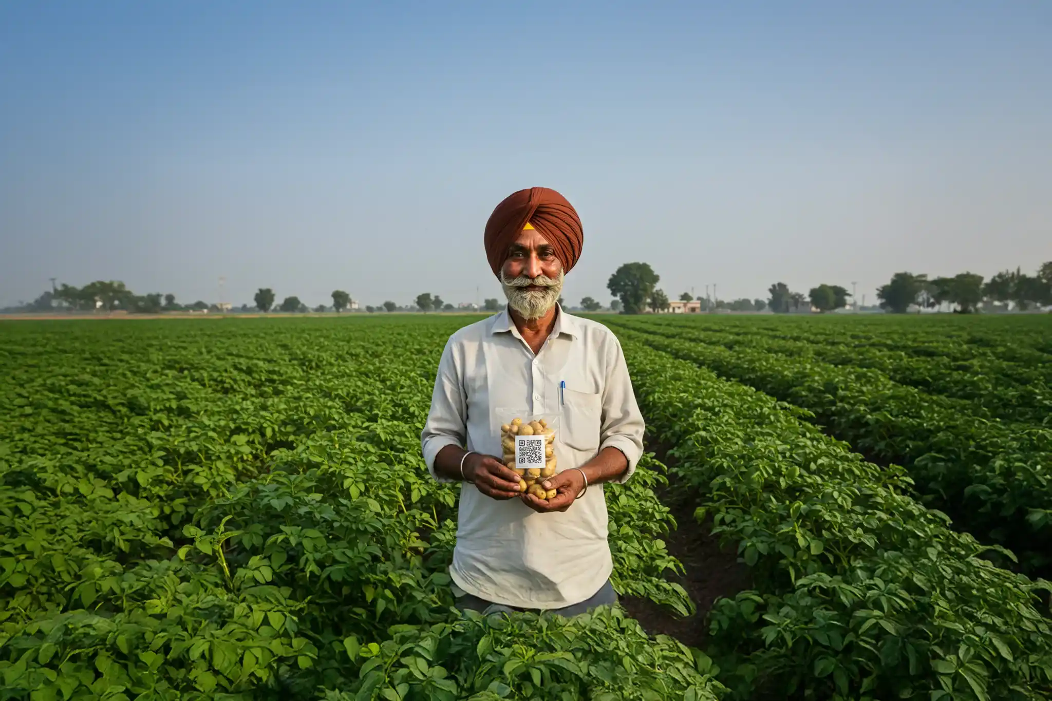 How is cropin ensuring end-to-end traceability for punjab-grown seed potatoes_