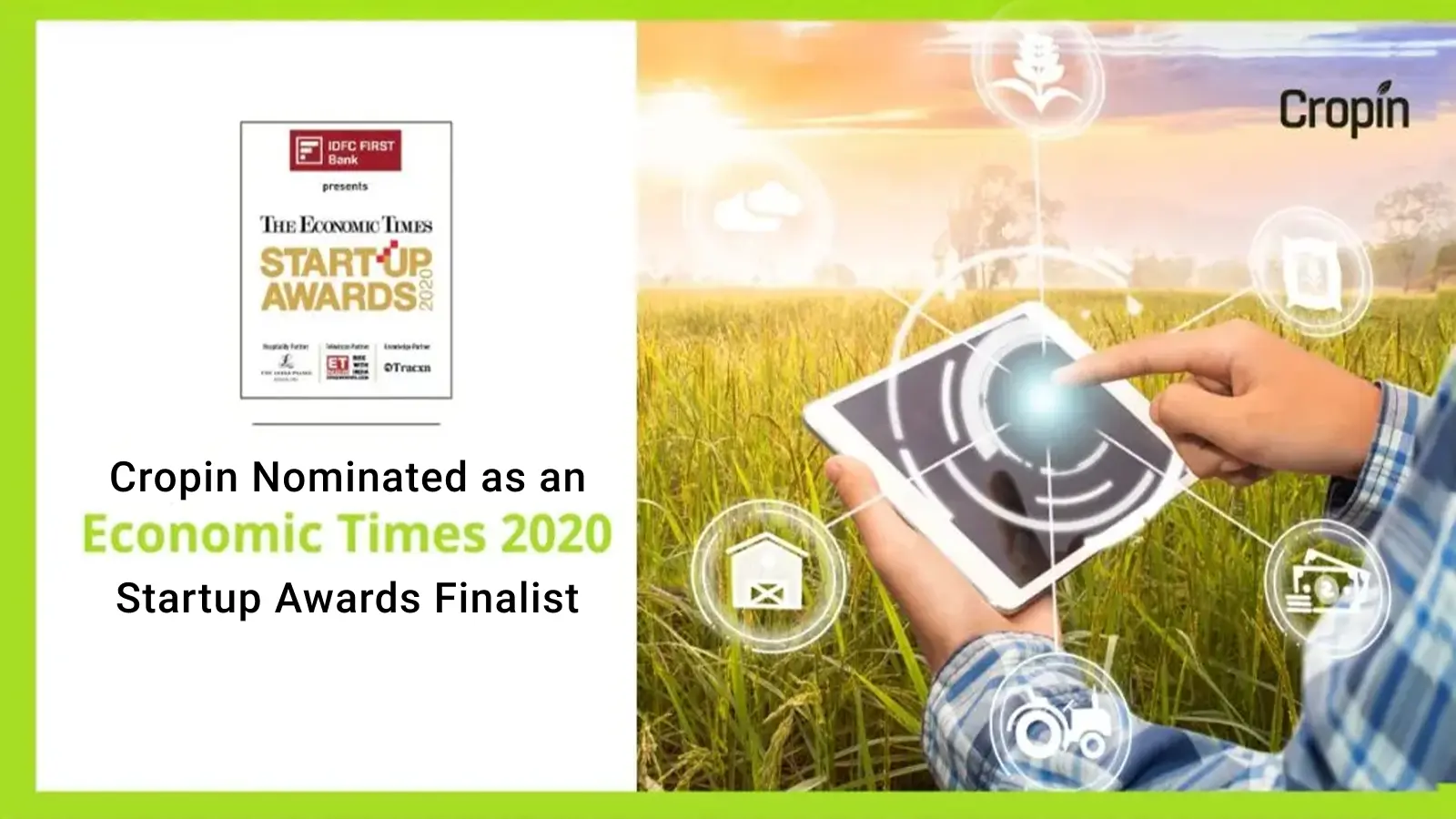 CropIn Nominated as an Economic Times 2020 Startup Awards Finalist